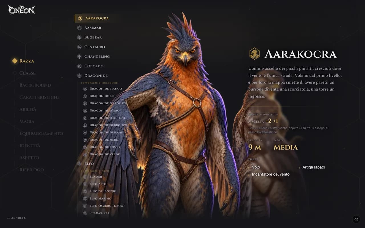Character creation, step by step