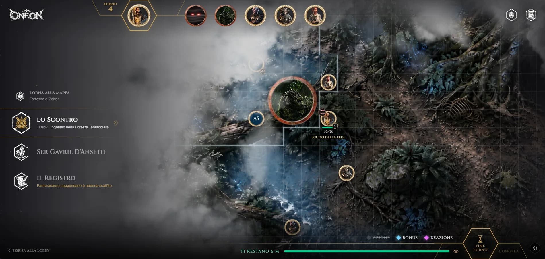 The encounter from the Game Master's board
